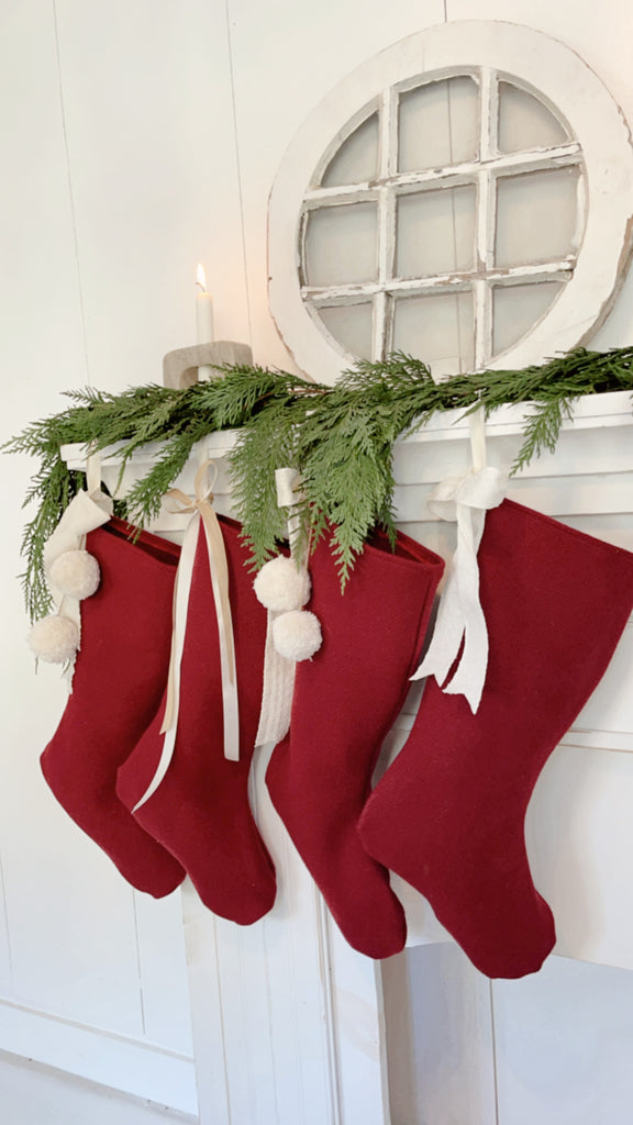 Red Wool Christmas Stocking