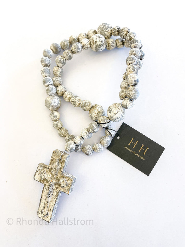Large cross bead prayer strand