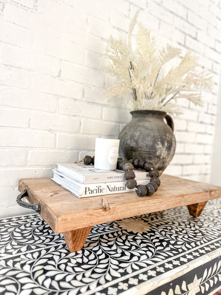 Large Wood Riser with Handles – Hallstrom Home