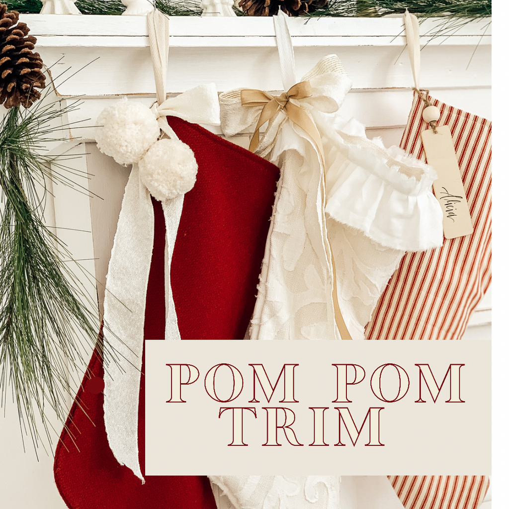 Pom Pom Christmas Stocking or Gift Trim