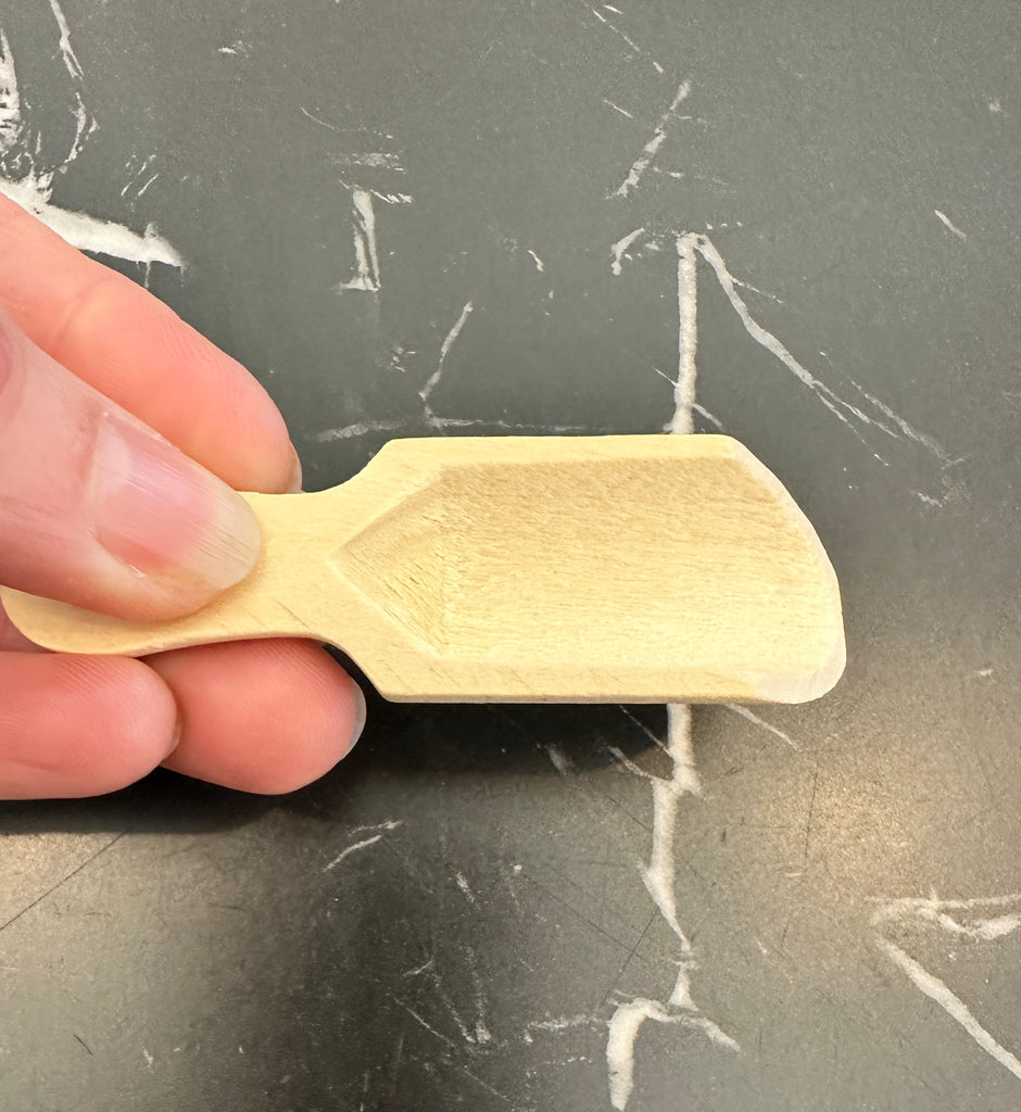 Mini wood scoop spoon