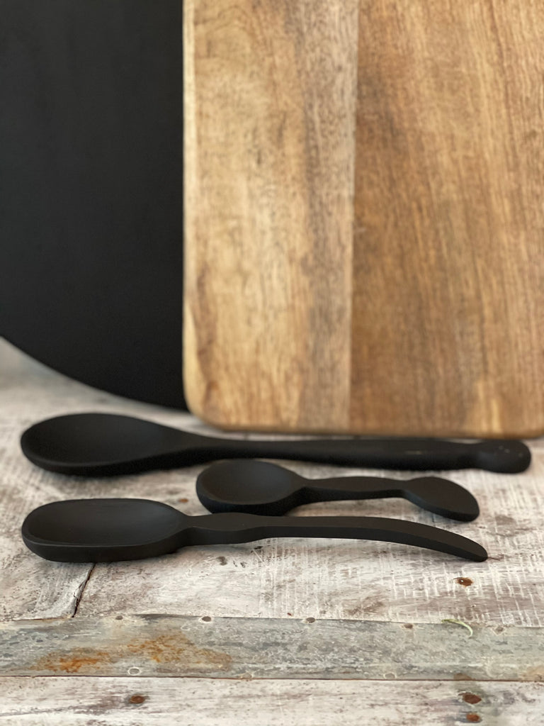 Medium Black Wood Spoon