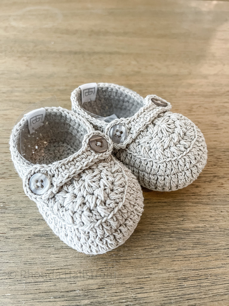 Gray Knit Baby Shoe