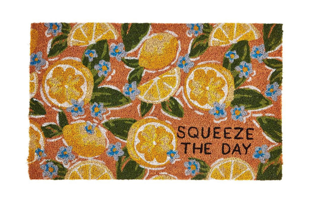 Squeeze The Day Lemon Door Mat
