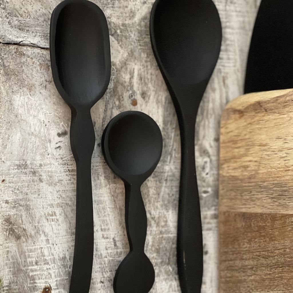 Medium Black Wood Spoon