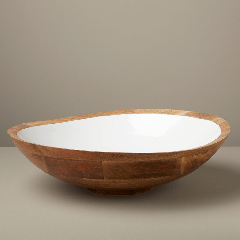Extra Large Wood Porcelain Bowl