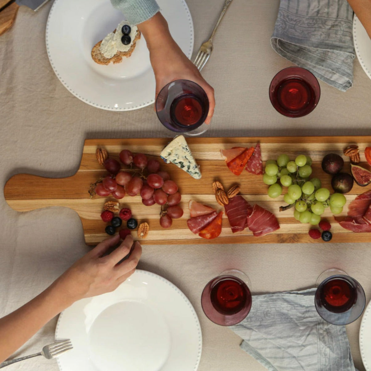 Extra large charcuterie board, cheeseboard, grazing board with