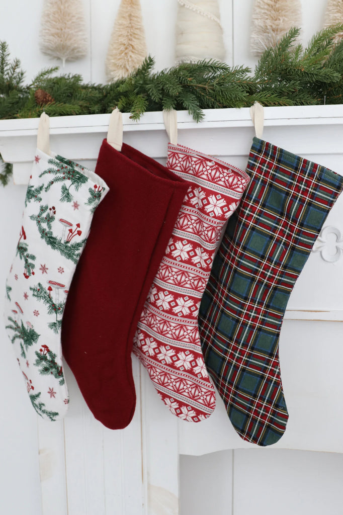 Farmhouse Christmas Stockings Set of 4