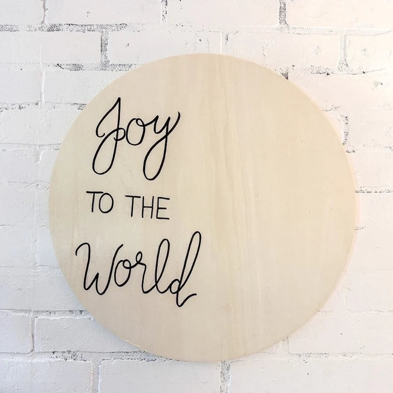 Joy to the World / Oh Holy Night wood Sign