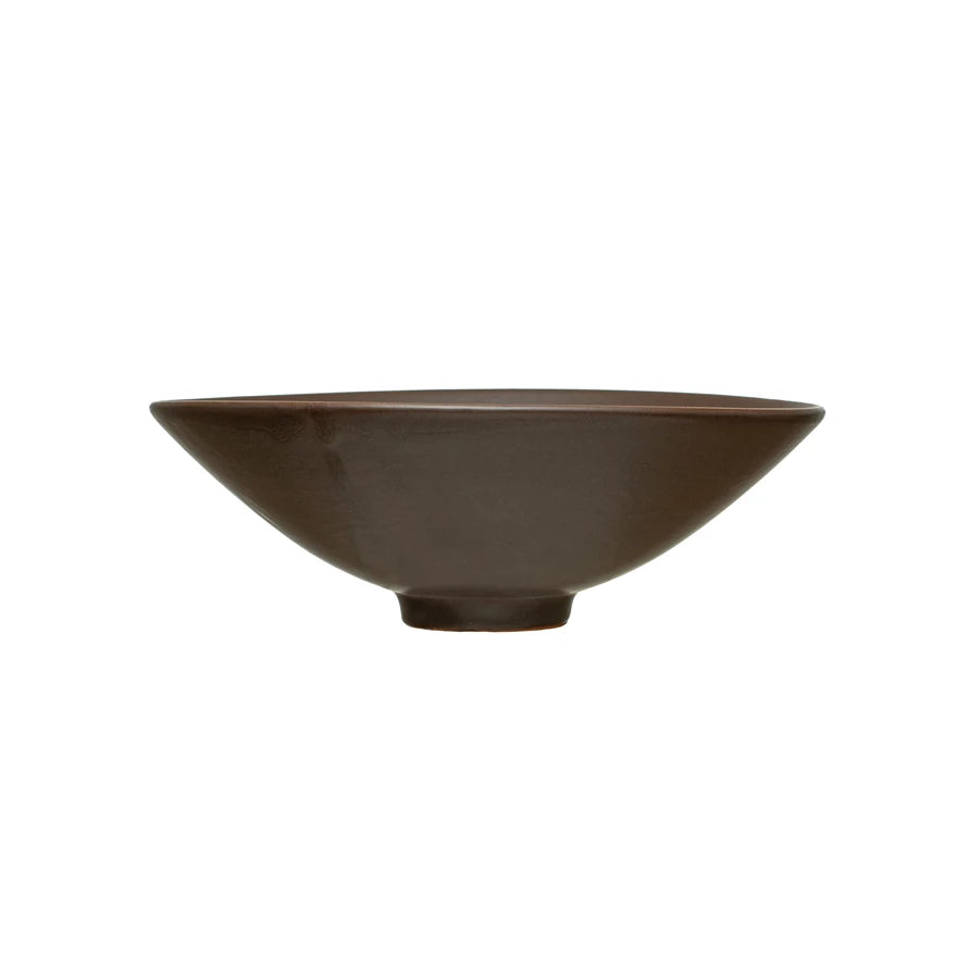 Decorative Terracotta Bowl with Reactive Glaze
