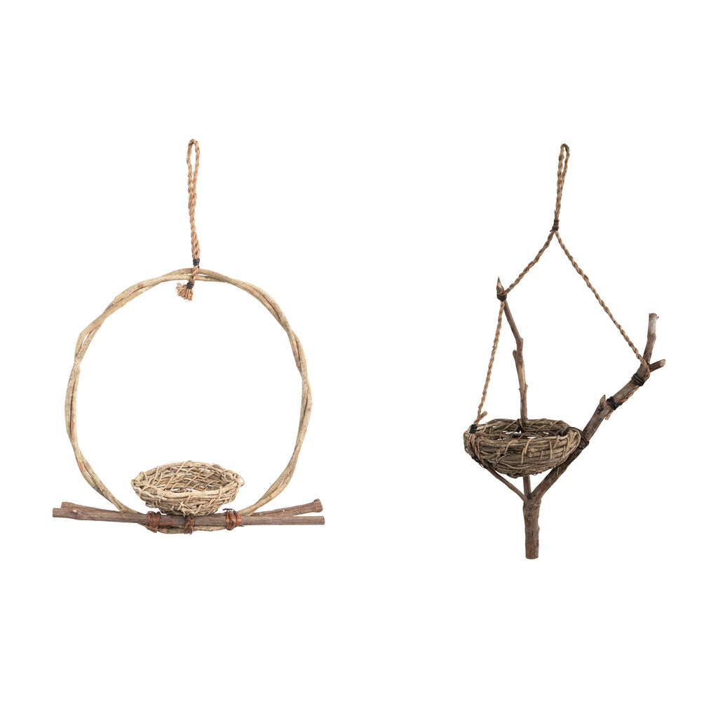 Hanging Vine and Twig Bird Nest, 2 Styles